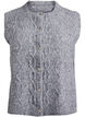 Gebreid vest met patroon en decoratieve knopen, Grijs, Packshot image number 0