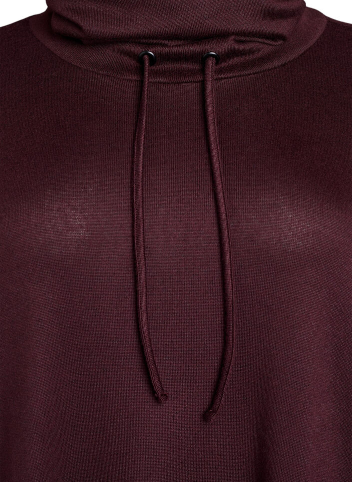 Jersey-jurk met hoge hals en zakken, Rood, Packshot image number 2