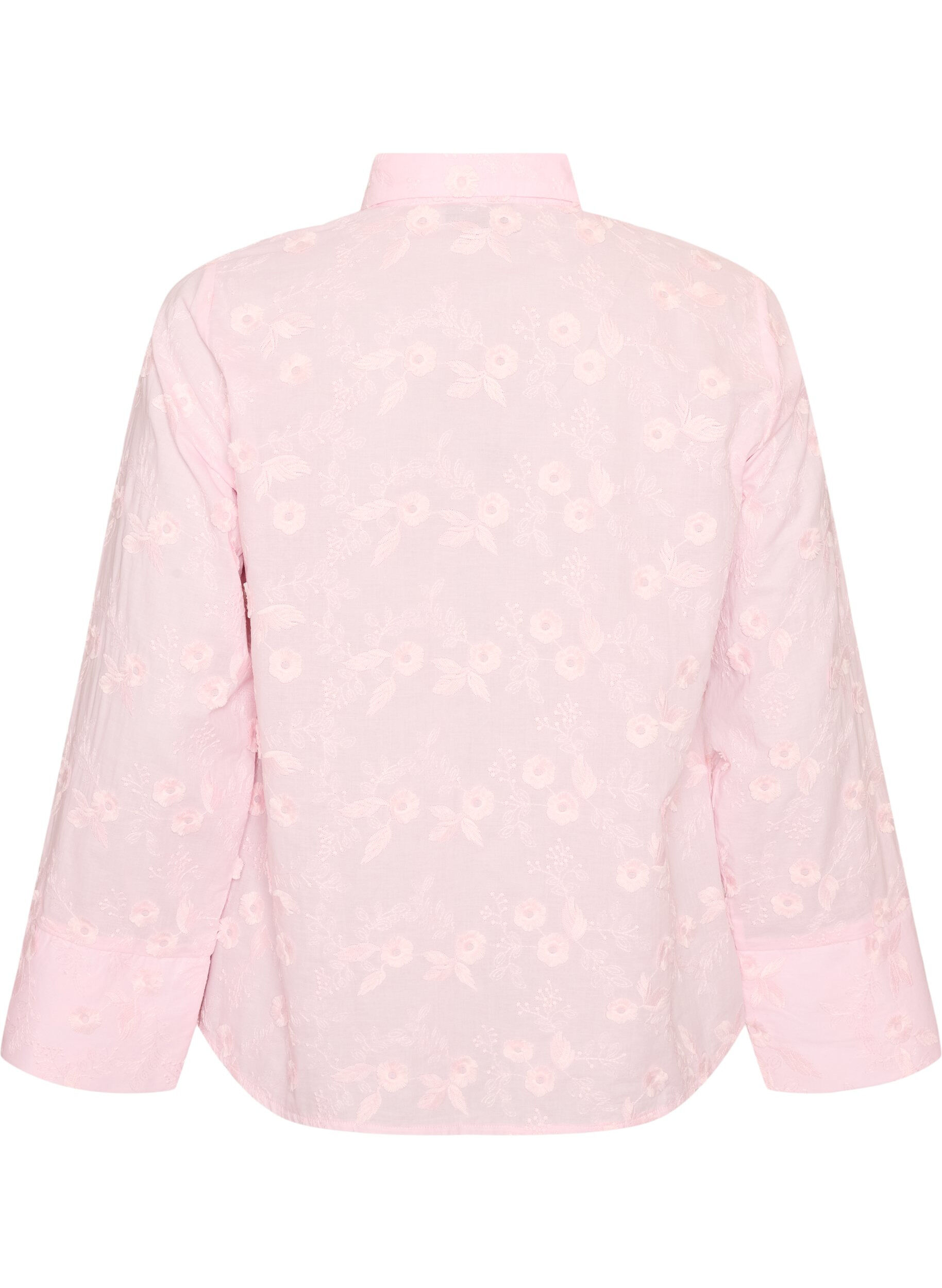 ZizziShirt met bloemenborduursel en wijde mouwen, Roze, Packshot image number 1