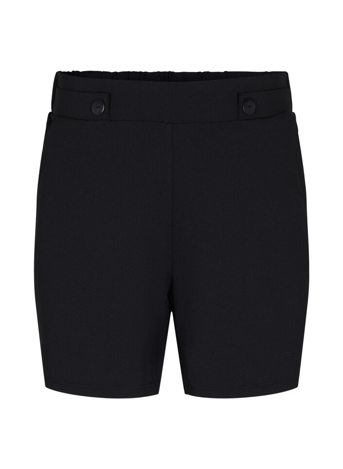 Korte broek met zakken en losse pasvorm, Zwart, Packshot image number 0