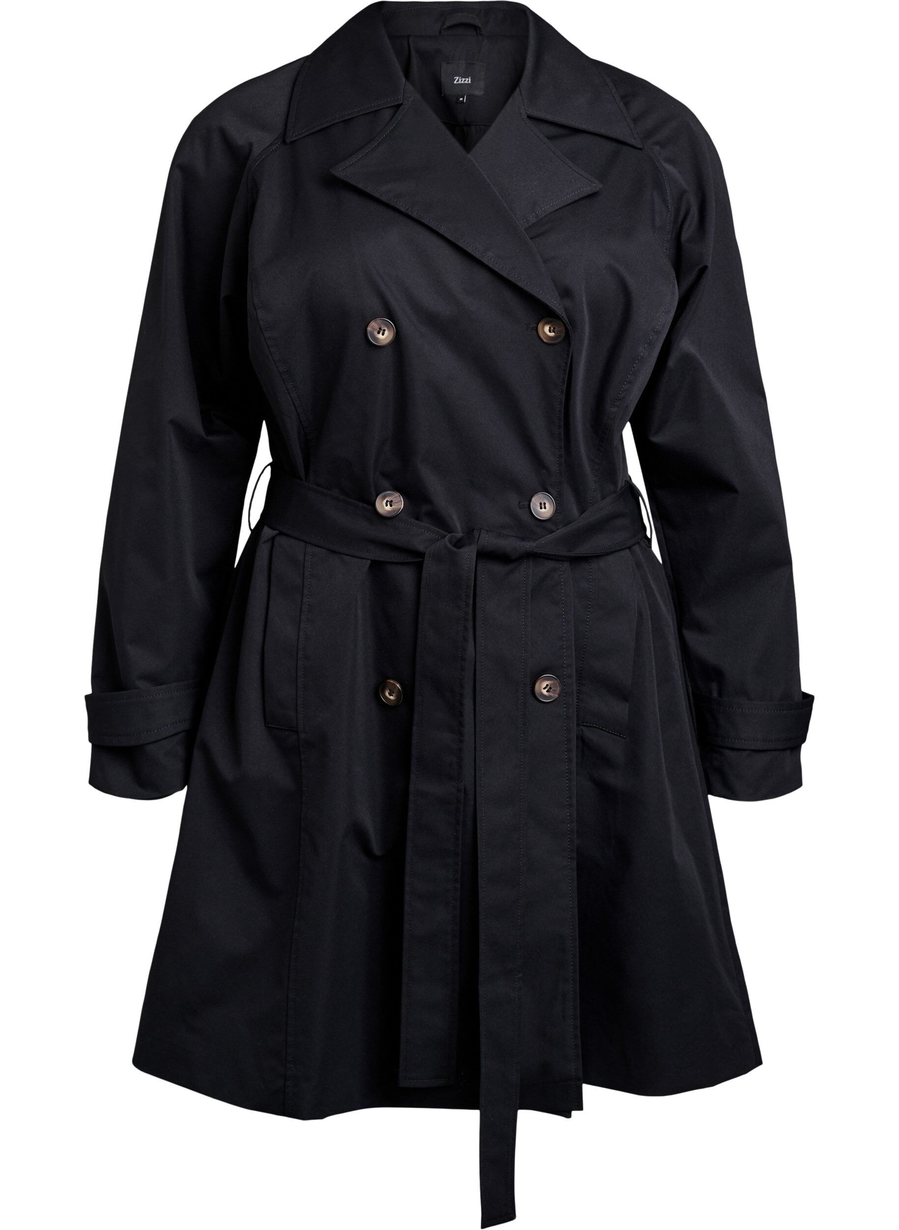 Halflange trenchcoat met ceintuur