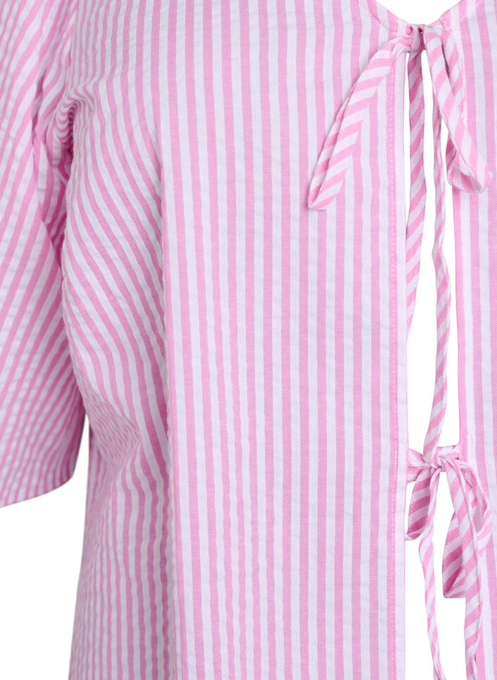 FLASH - Gestreepte blouse met strikken, Roze, Packshot image number 2