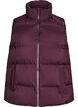 Korte puffer bodywarmer met hoge kraag, Donker Bordeaux, Packshot image number 0