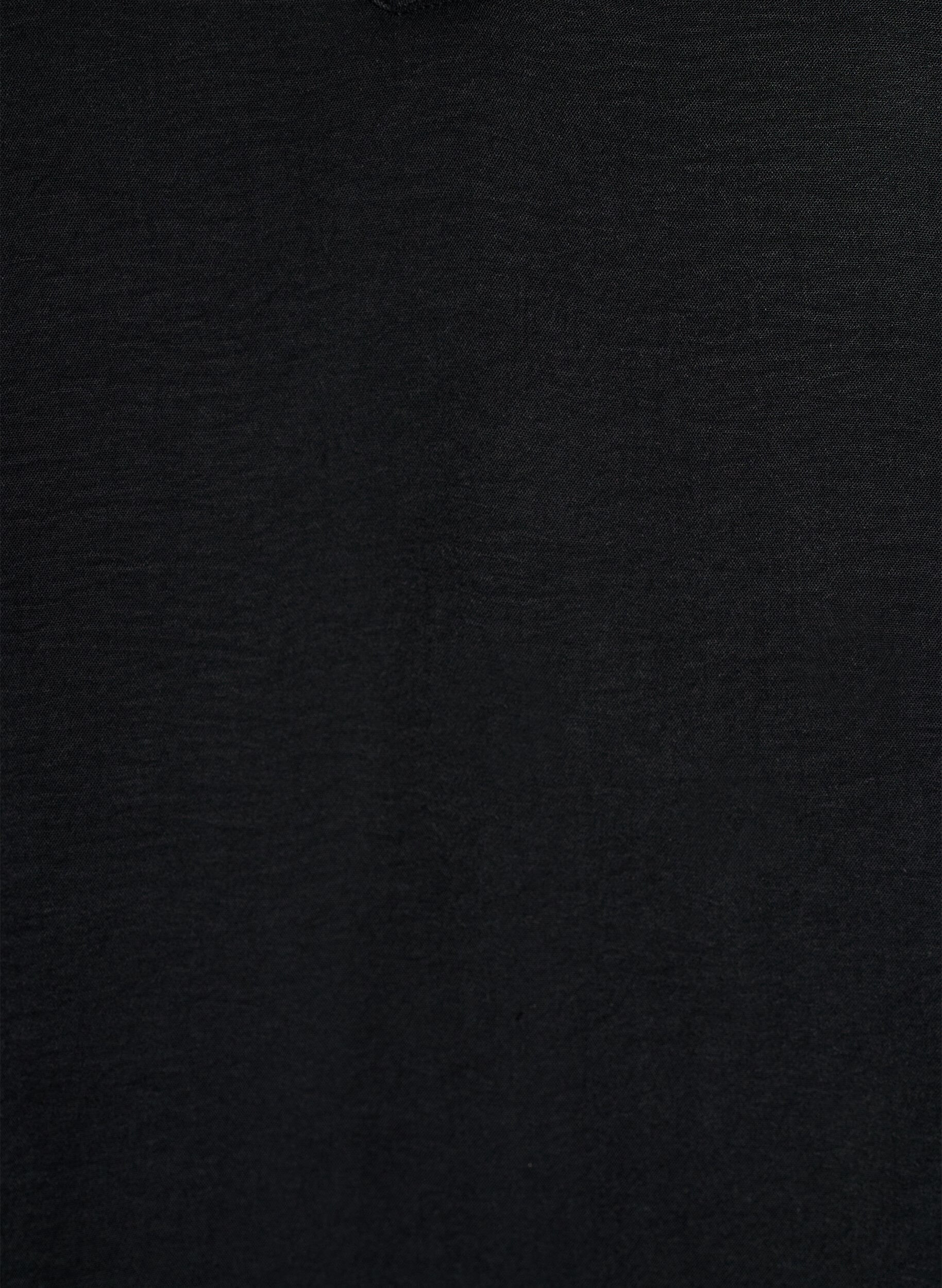 ZizziBlouse met smockmanchetten en V-hals, Zwart, Packshot image number 2