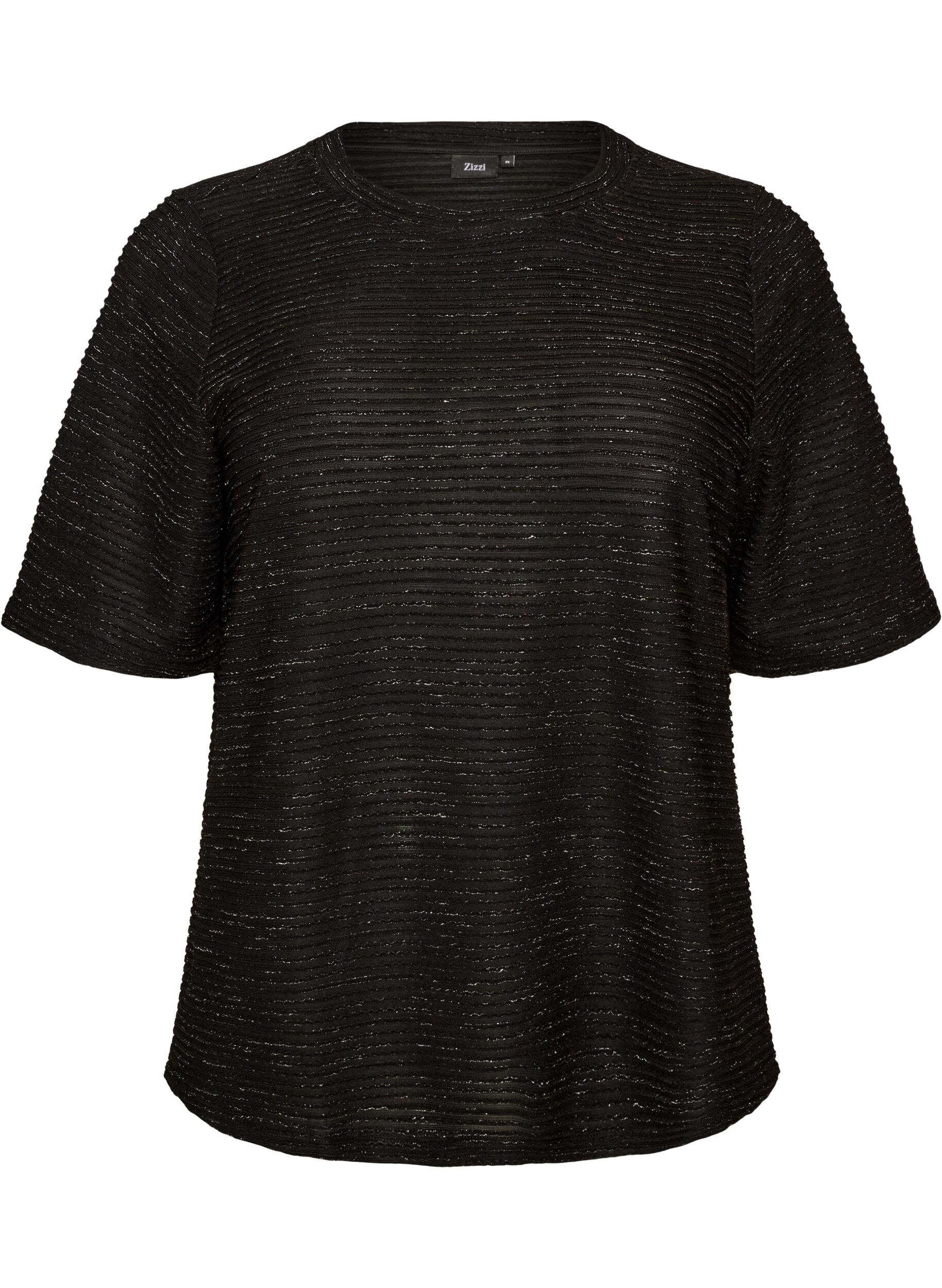 Blouse met structuur en glitter