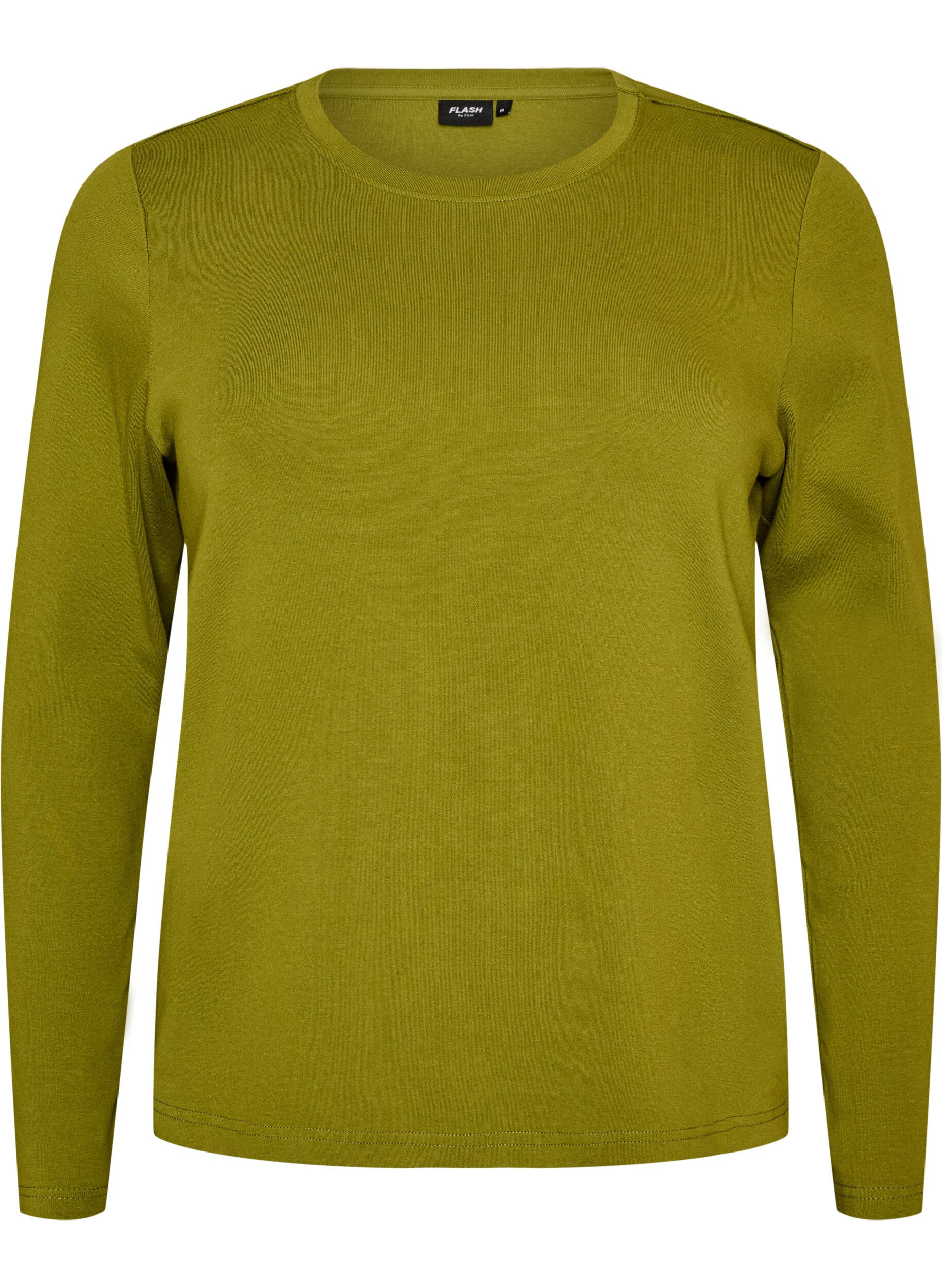 Basic T-shirt met lange mouwen en ronde hals