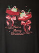 Kerst T-shirt van biologisch katoen, Zwart, Packshot image number 2