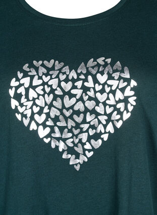 ZizziFLASH - T-shirt met motief, Scarab Silver Hearts, Packshot image number 2