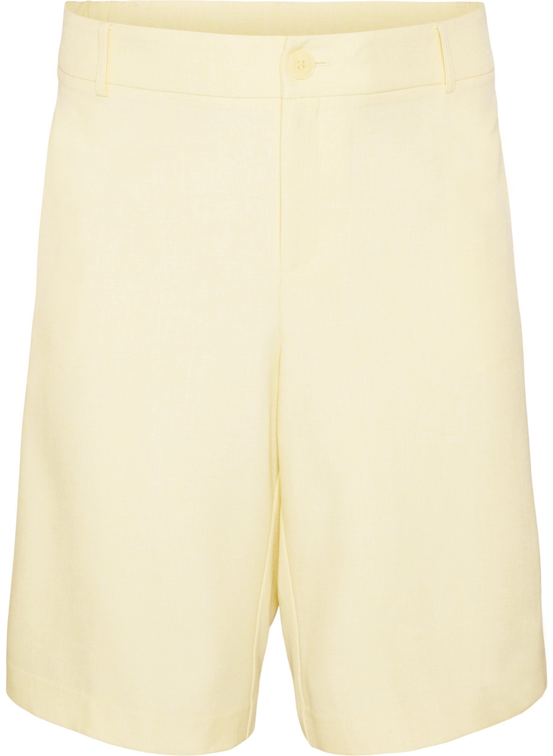 ZizziLosse Bermuda-shorts met hoge taille, Geel, Packshot image number 0