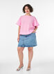 Blouse met ballonavorm en vleermuismouwen, Roze, Model image number 1