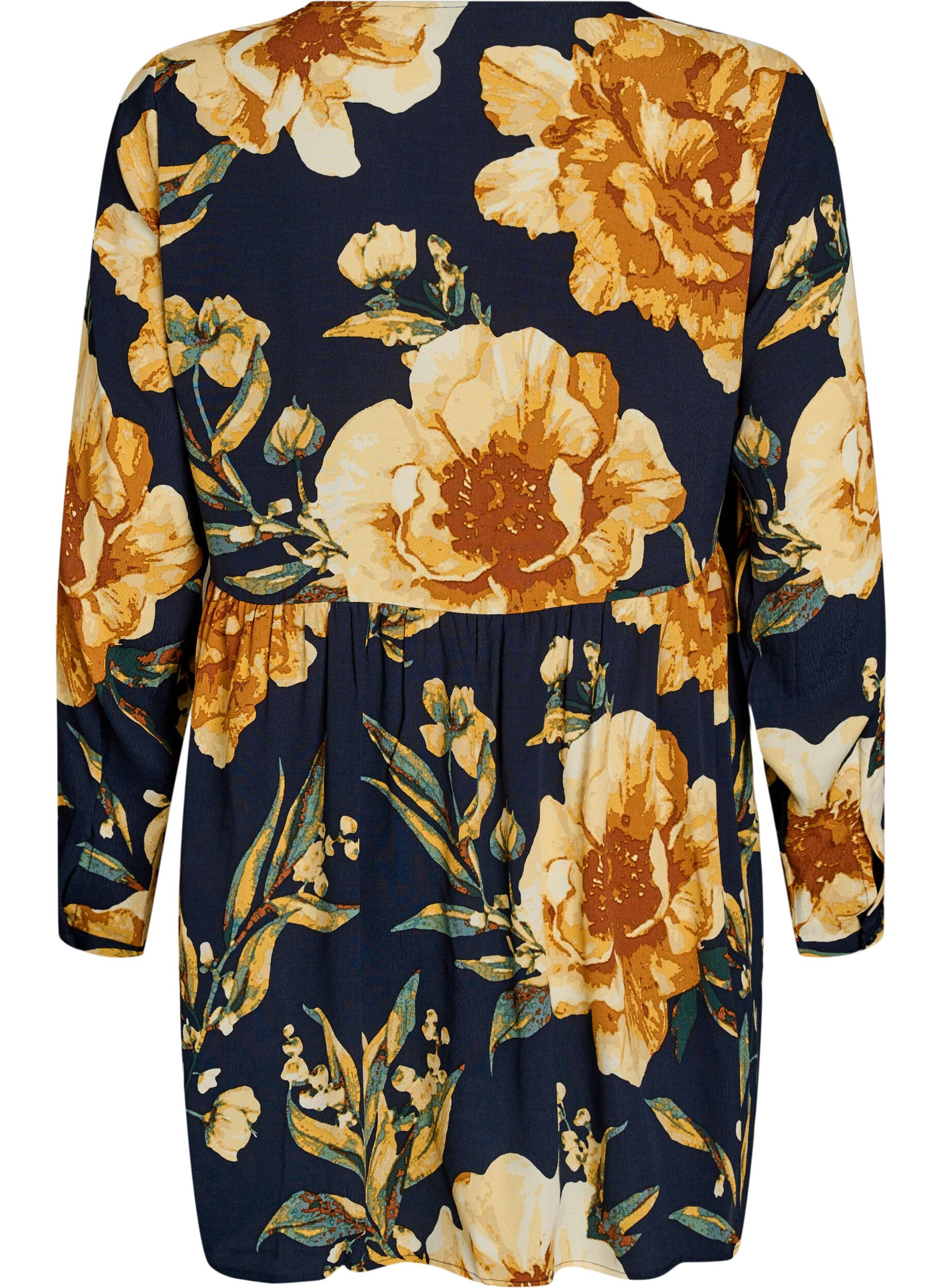 ZizziLange mouwen tuniek met een naad, Blauw, Packshot image number 1