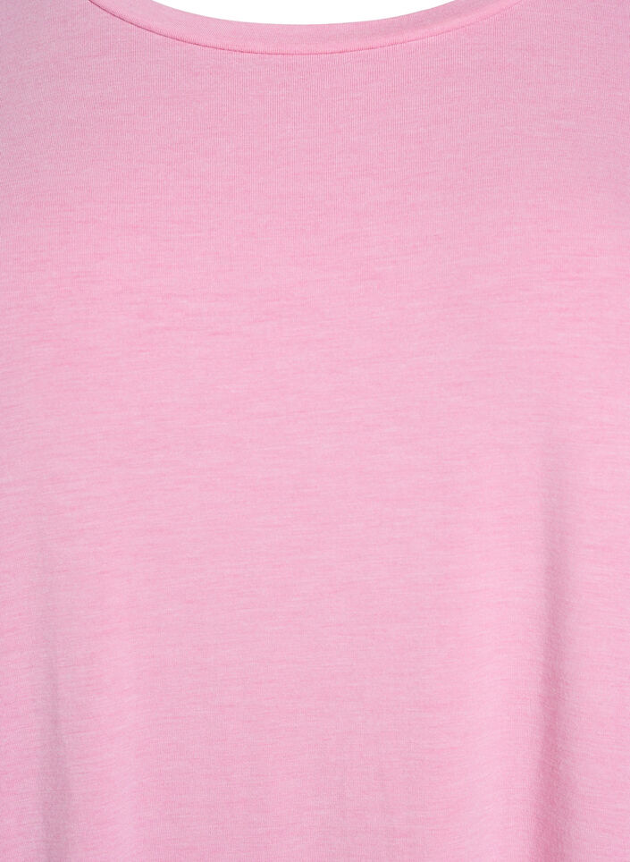 Los T-shirt met ronde hals, Roze, Packshot image number 2