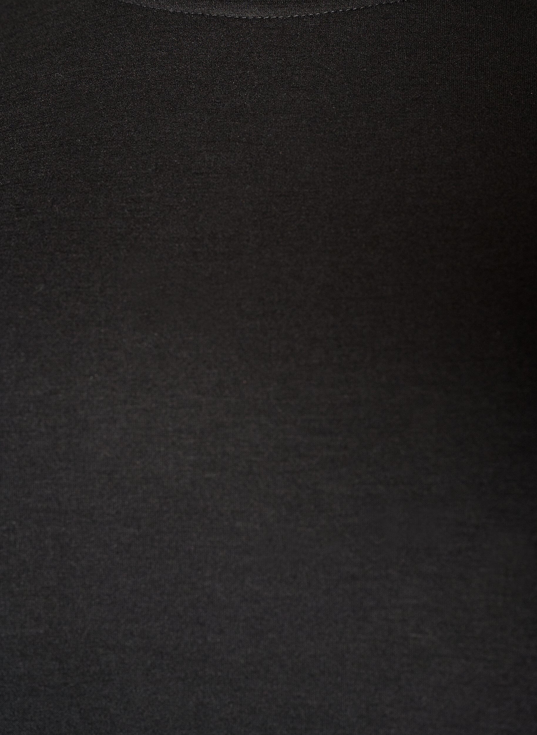 ZizziPeplum blouse met ellebooglange mouwen, Zwart, Packshot image number 2