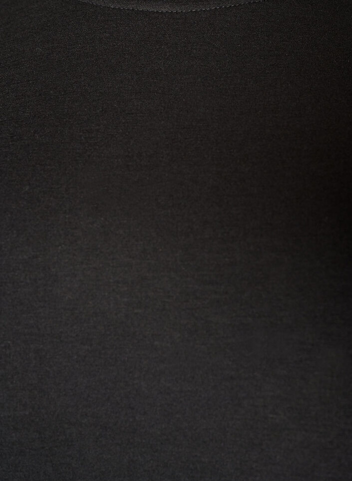 Peplum blouse met ellebooglange mouwen, Zwart, Packshot image number 2