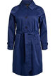 Trenchcoat met riem en splits, Blauw, Packshot image number 0