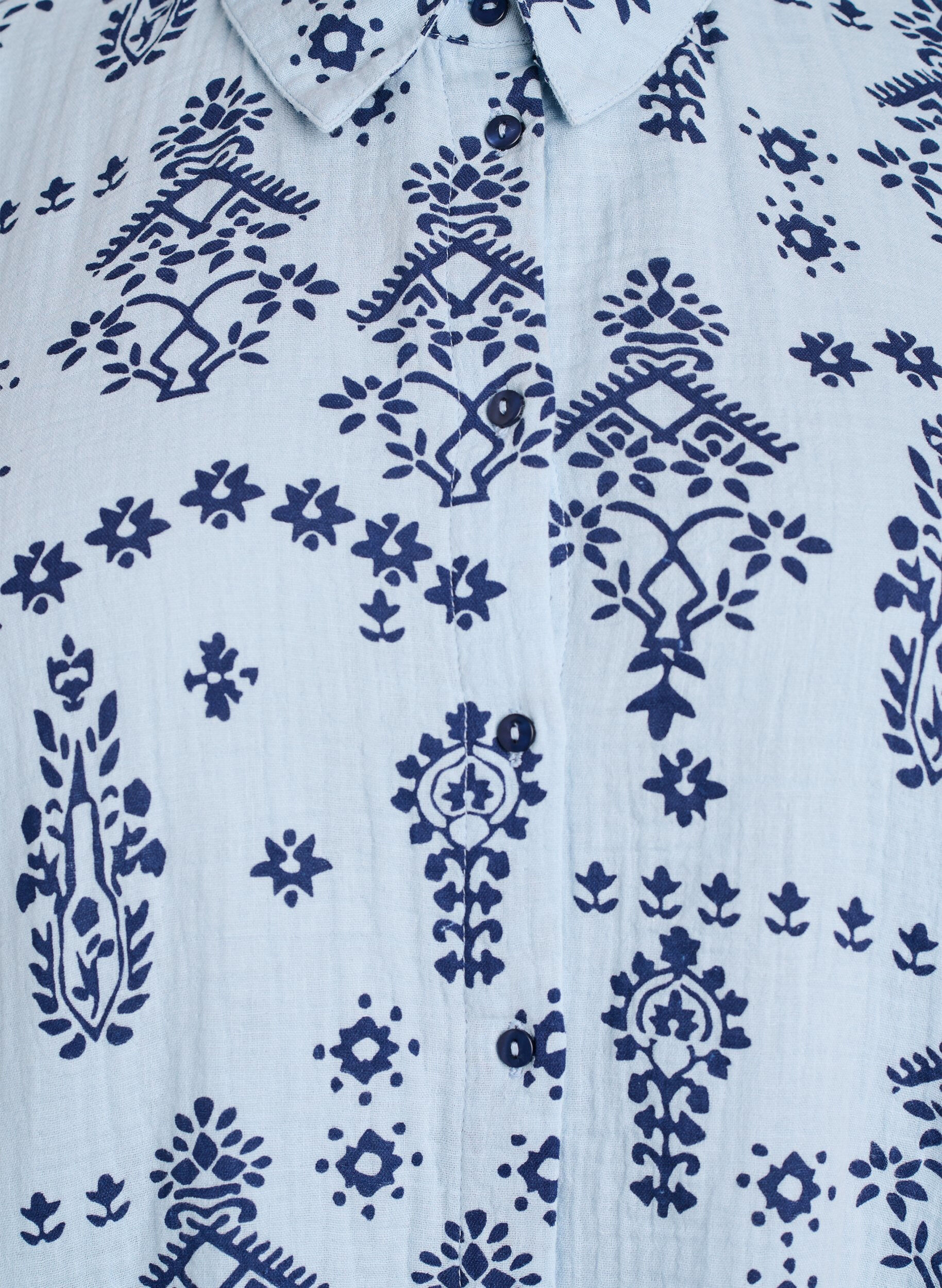 ZizziShirtblouse met 3/4 mouwen, Blauw, Packshot image number 2
