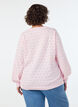 Gebreide blouse met kleine stippen, Roze, Model image number 2