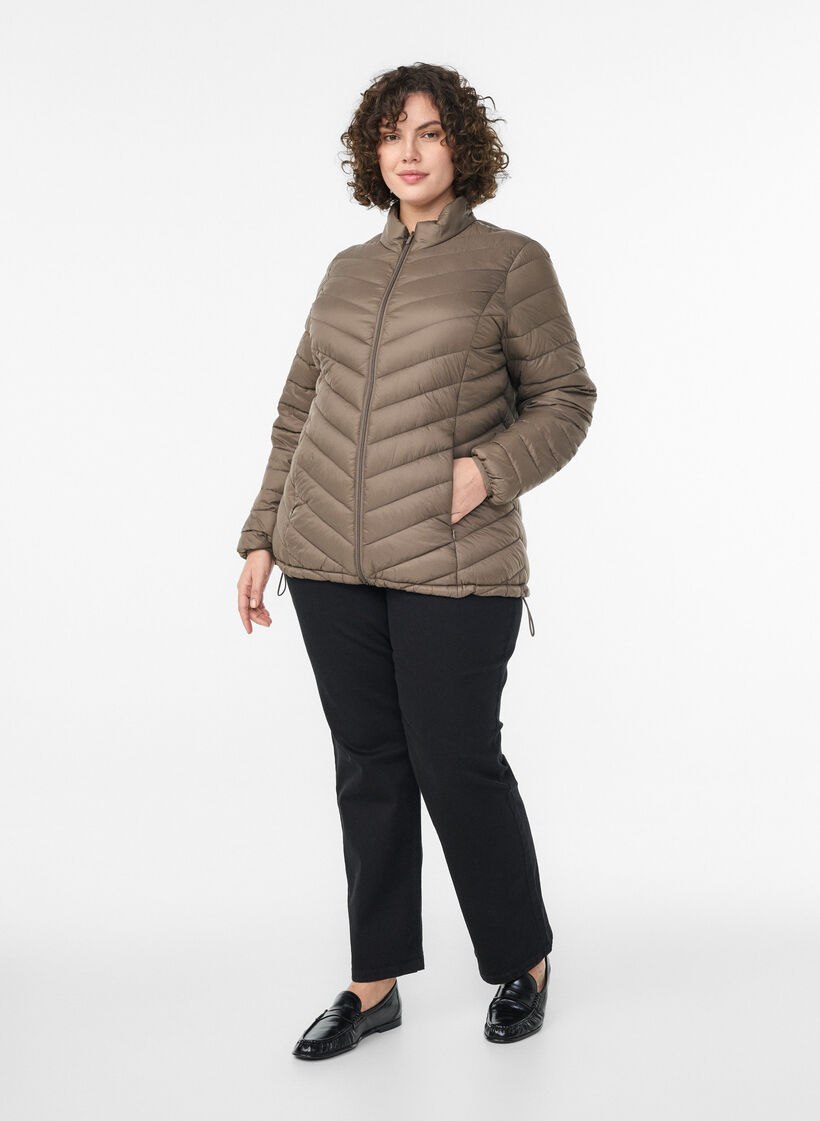 Lichtgewicht jas met zakken, Bruin, Model image number 1