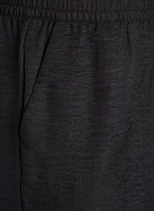 ZizziKorte broek met zakken en hoge taille, Zwart, Packshot image number 2