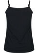 Basic strop top in katoen, Zwart, Packshot image number 1