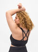 Sportbeha met gekruiste bandjes op de rug, Black, Model image number 1