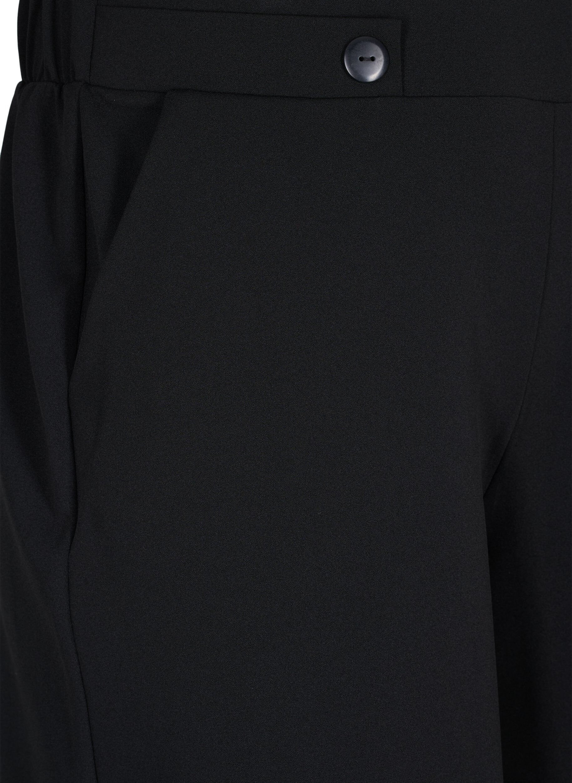 ZizziKorte broek met zakken en losse pasvorm, Zwart, Packshot image number 2