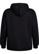Sweater met capuchon en print, Zwart, Packshot image number 1