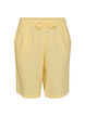 Short ample en mousseline de coton taille haute, Jaune clair, Packshot image number 0