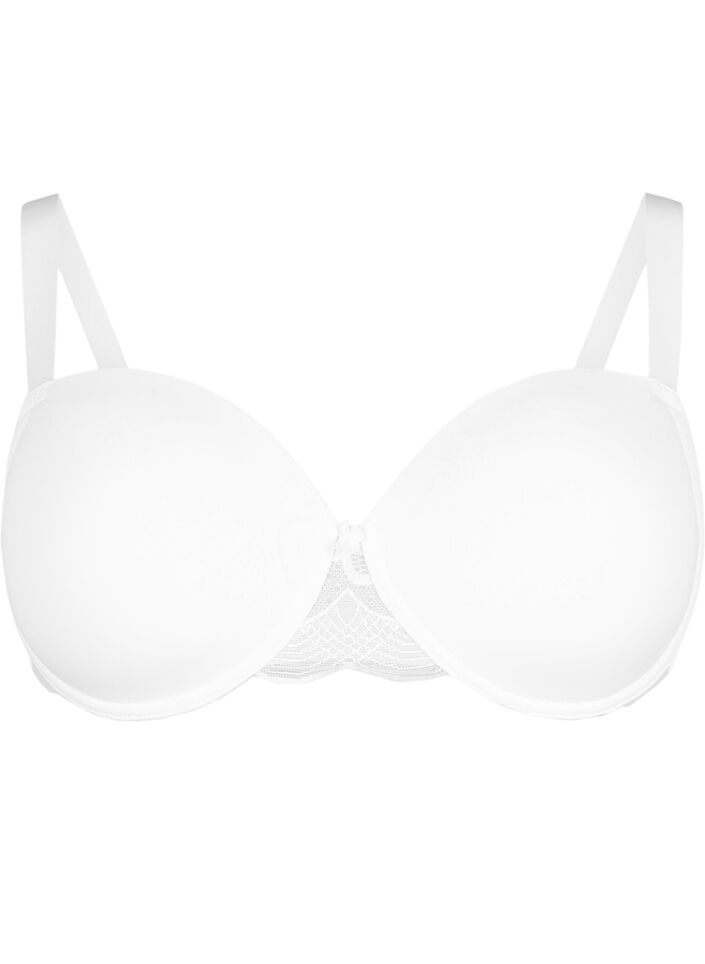 Voorgevormde bh met mesh, Bright White, Packshot