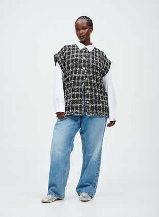 ZizziStraight-fit jeans met hoge taille, Blauw, Image image number 0