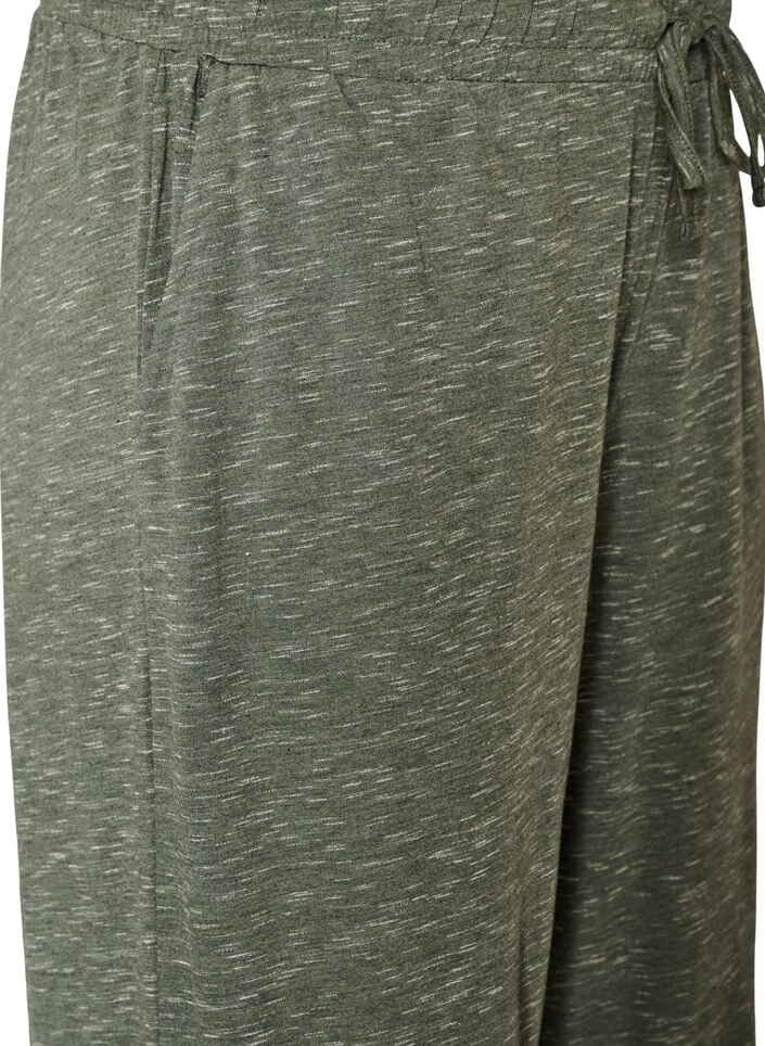 Jersey broek met wijde pijpen en zakken, Groen, Packshot image number 2