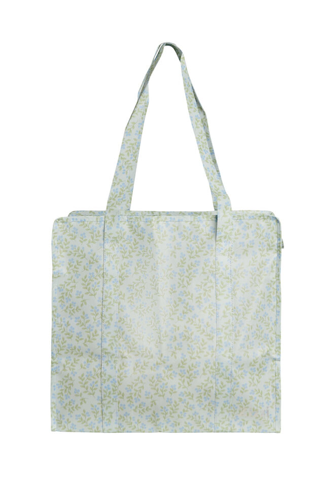 Shoppingtas met ritssluiting, Blauw, Packshot image number 0