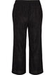 Corduroy broek met wijde pijpen en een hoge taille, Zwart, Packshot image number 1
