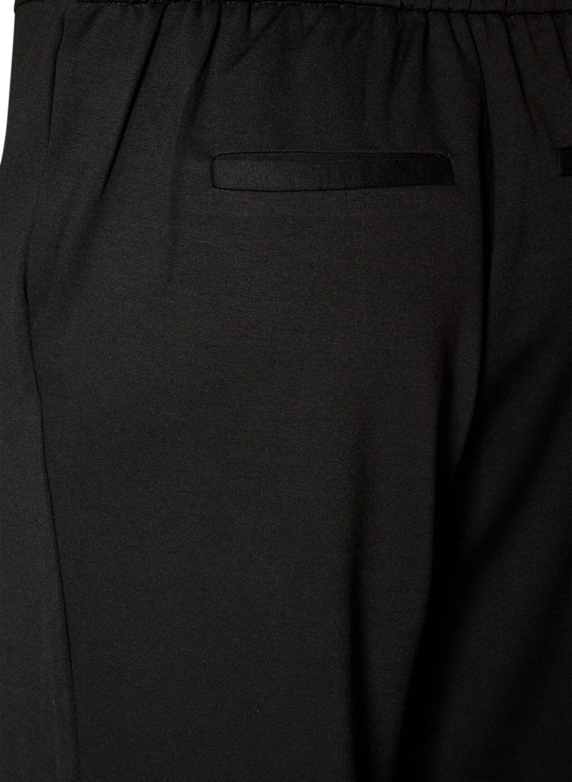 ZizziLosse jerseybroek met hoge taille, Zwart, Packshot image number 3