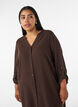 Lang shirt in linnen en viscose, Bruin, Model image number 2