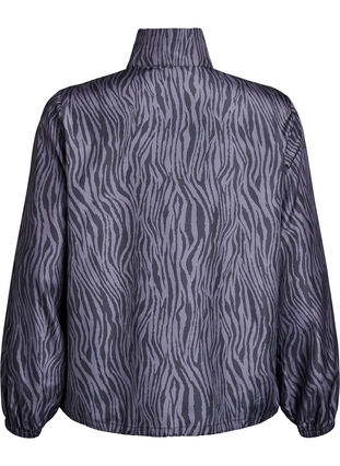 ZizziRunningjack met hoge hals en verstelbare zoom, Grey Zebra AOP, Packshot image number 1