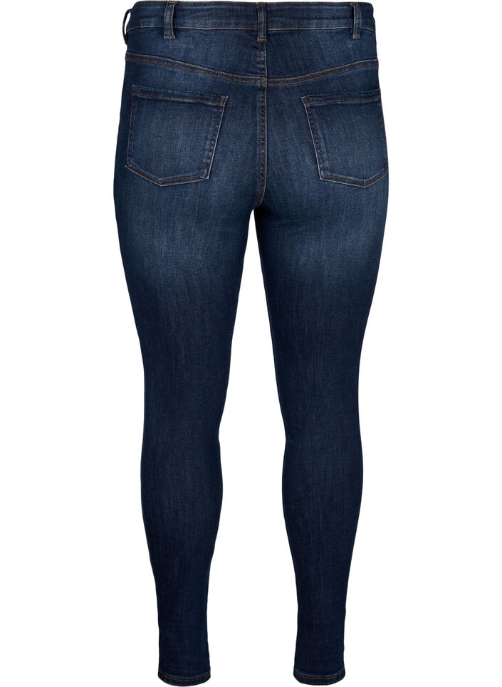 Super smalle jeans met hoge taille, Dark Blue, Packshot