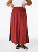 Maxi rok in viscose met smokwerk, Rood, Model image number 2