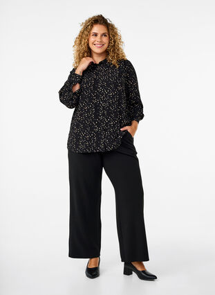 ZizziLosse broek met zakken, Zwart, Model image number 0