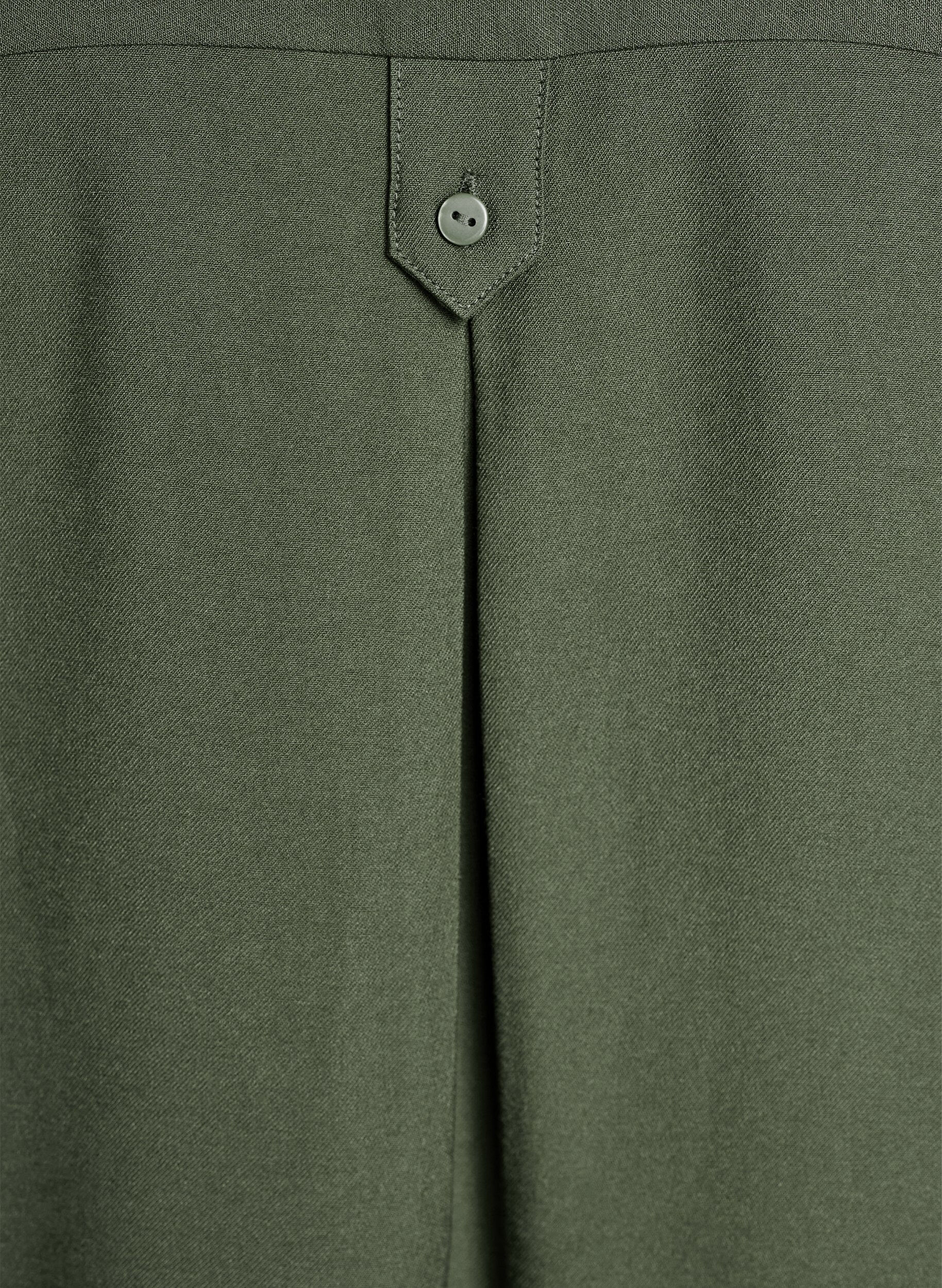 ZizziBlouse met knoopdetail op de rug, Groen, Packshot image number 3