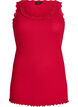 Top met kanten afwerking, Rood, Packshot image number 0