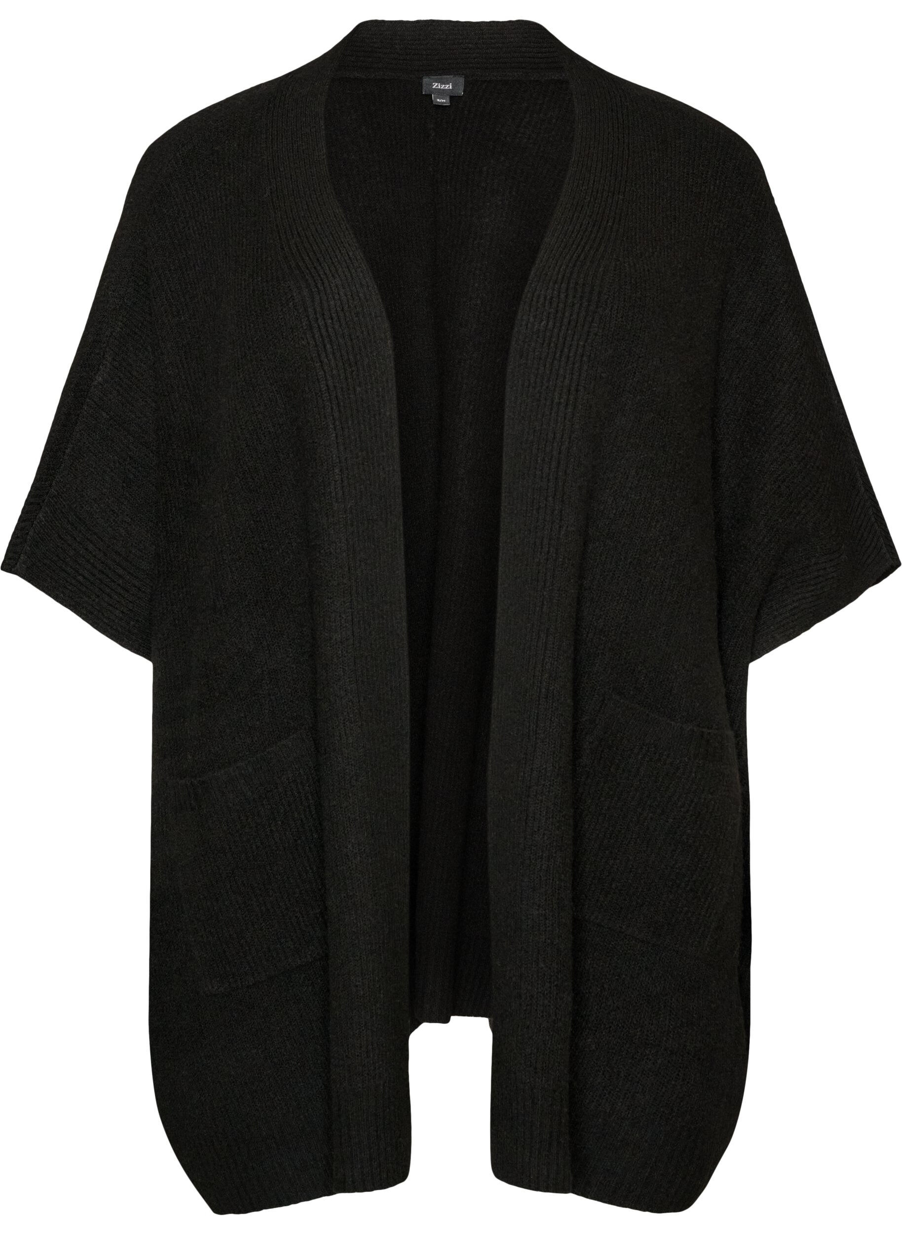 Cardigan met open voorkant en wijde mouwen