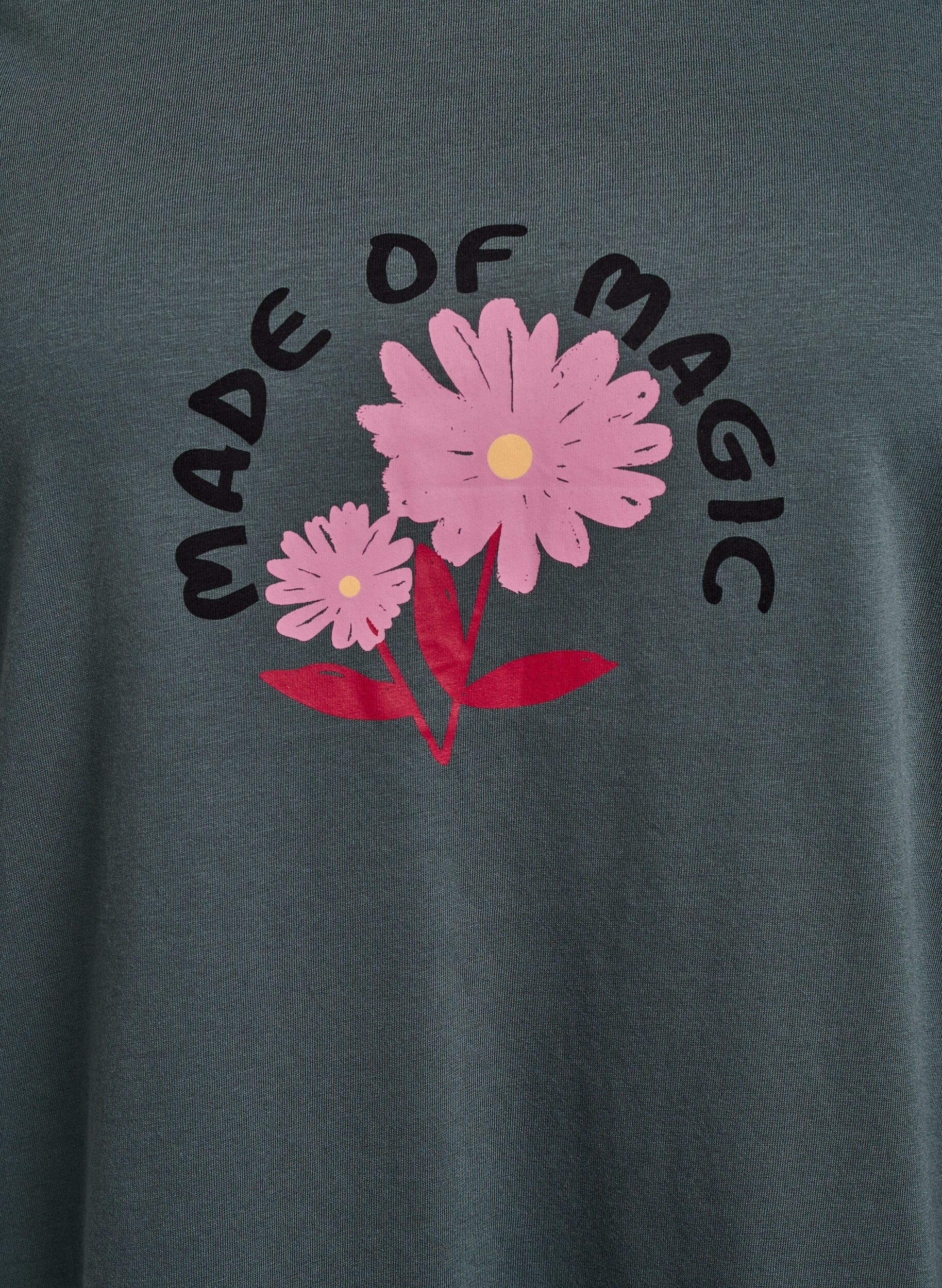 ZizziT-shirt met print, Groen, Packshot image number 2