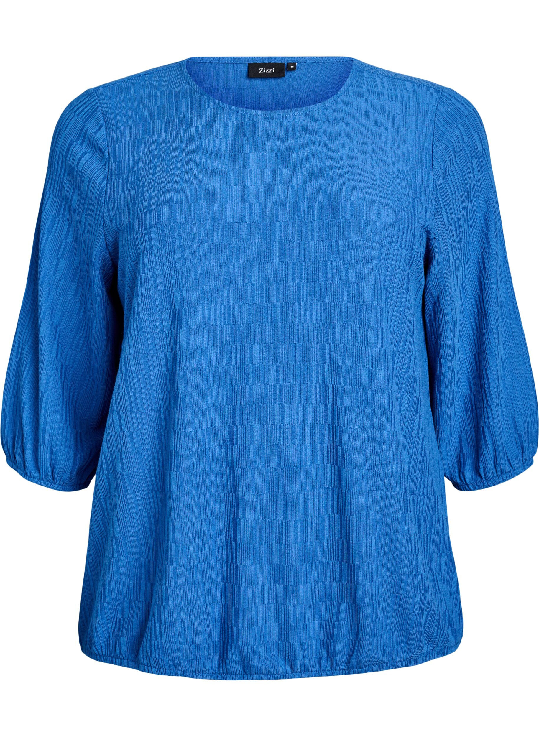 Blouse met textuur en 3/4 mouwen