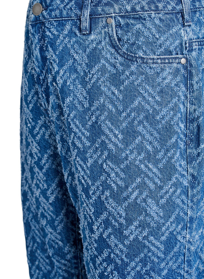 Mille jeans met gestructureerd patroon, B.D. ZigZag, Packshot