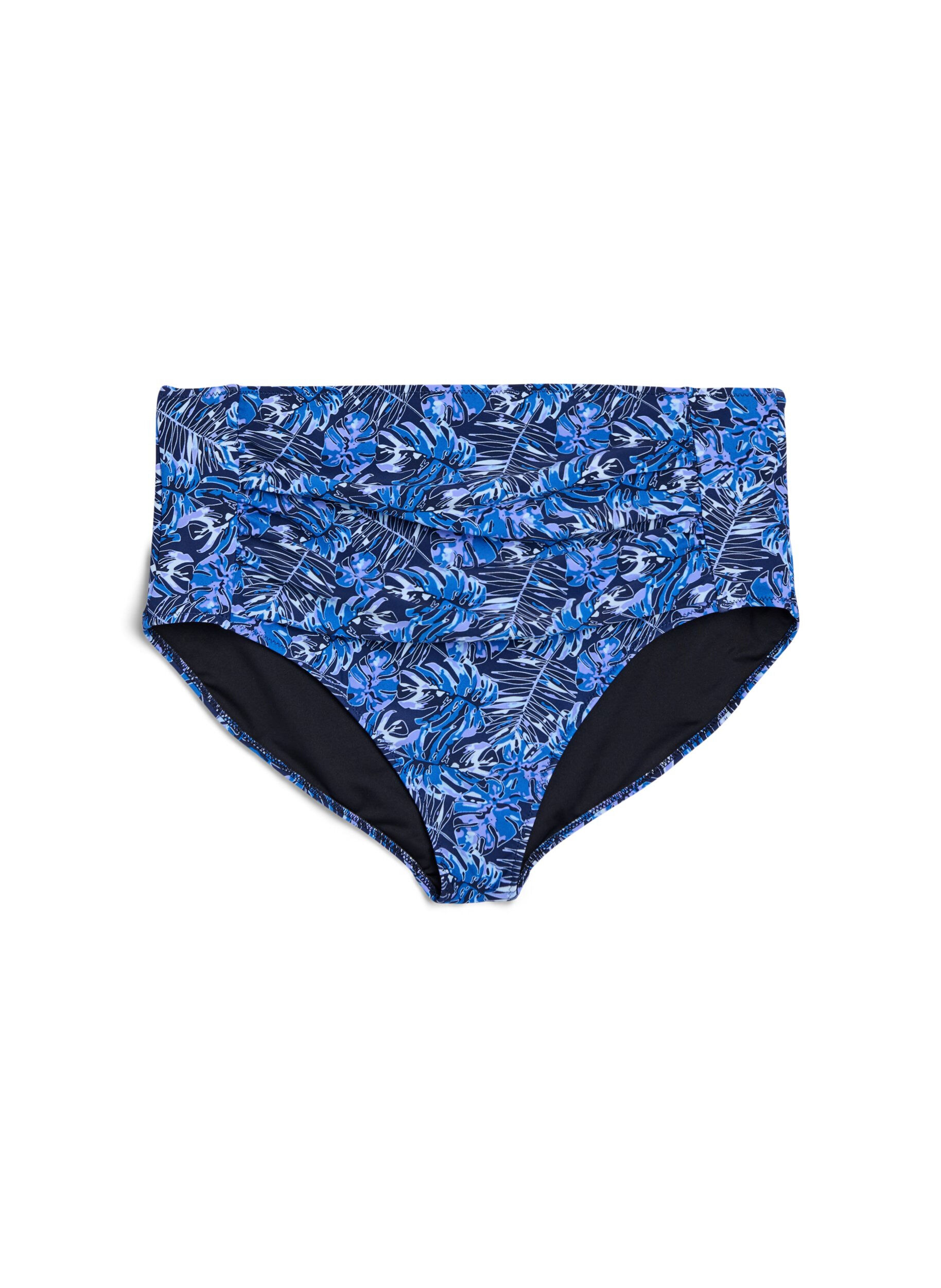 Culotte de bikini taille haute &agrave; motif