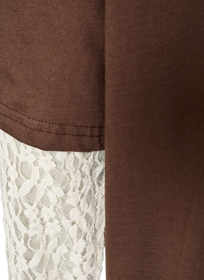 Los T-shirt met lange kanten mouwen, Bruin, Packshot image number 3