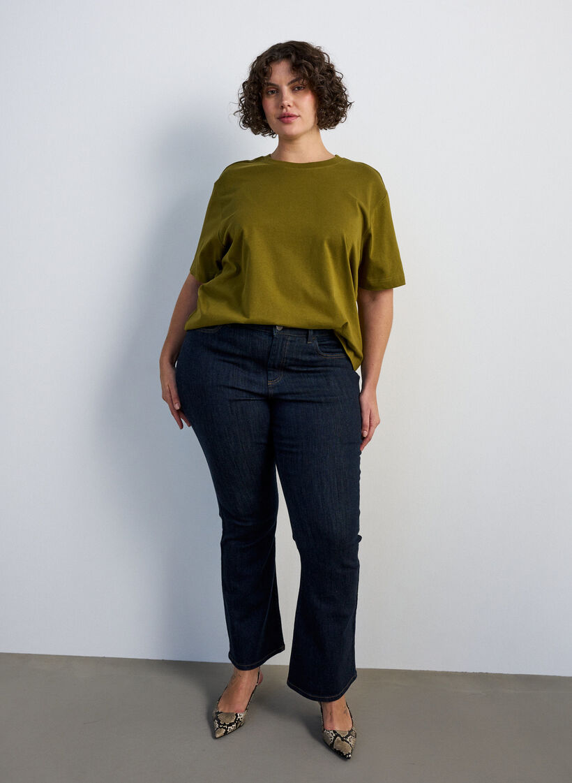 Boxy katoenen T-shirt, 2262, Model image number 1
