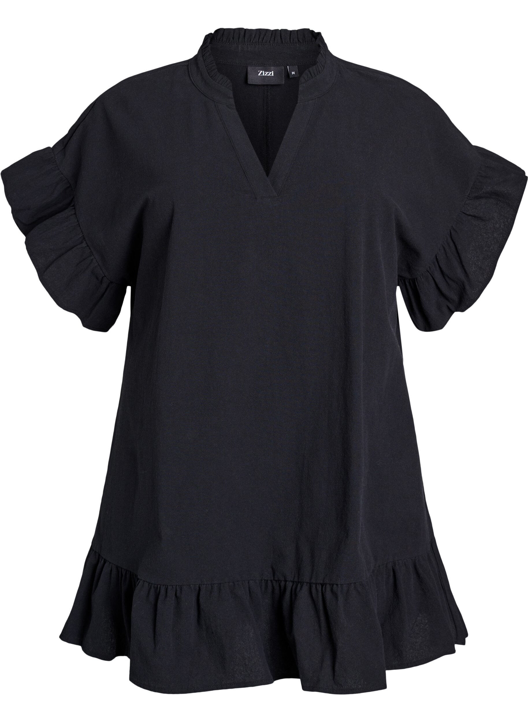 Tunic met V-hals en ruchesdetails