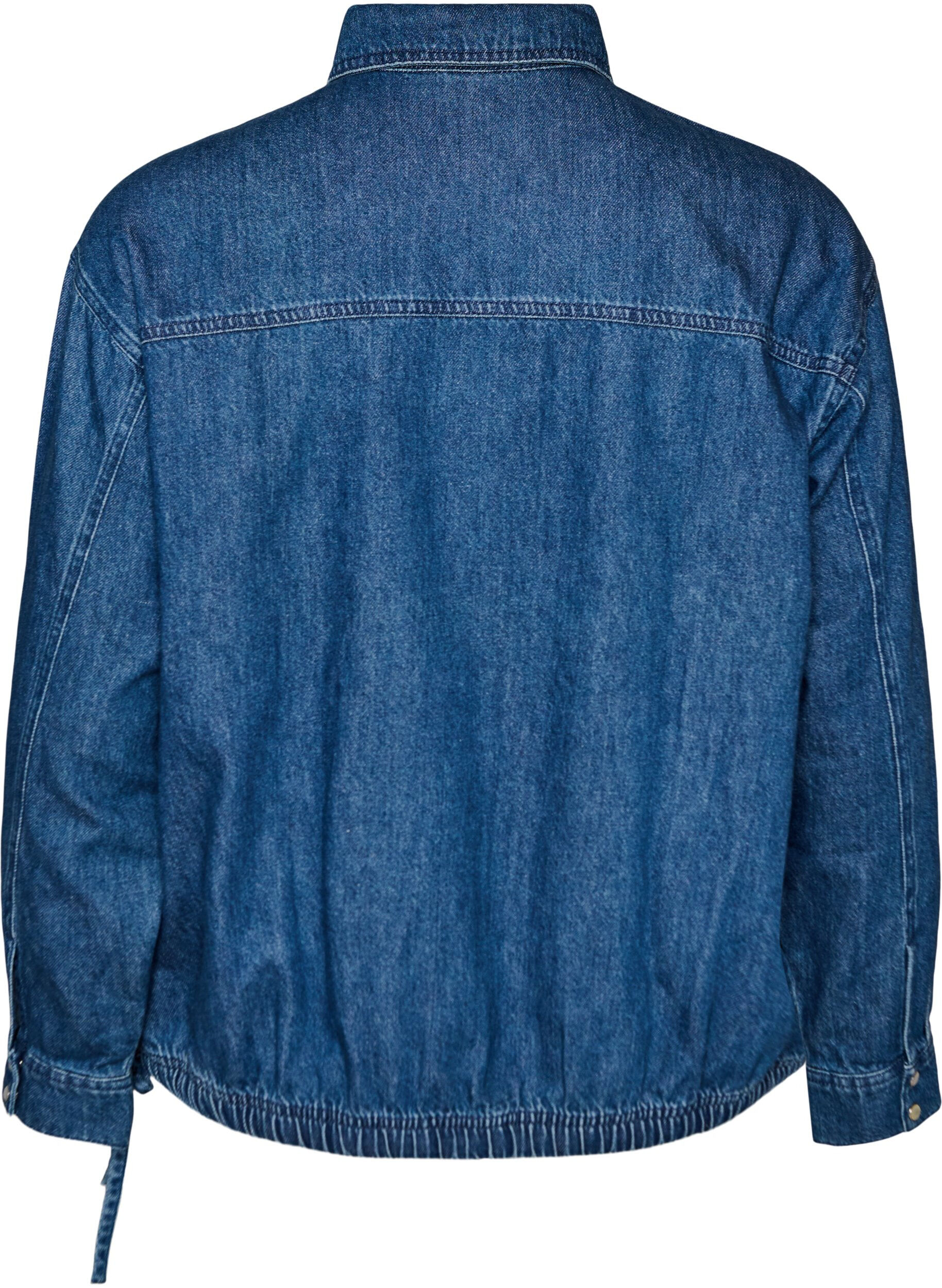 ZizziDenim blouse met ballonpasvorm, Blauw, Packshot image number 1